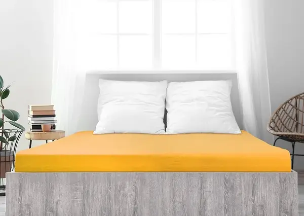 Jersey plachta z mako bavlny LUXORA 180x200 cm žltá