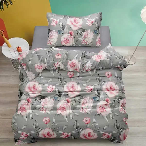 Bavlněné povlečení MELAROSEA šedé Rozměr povlečení: 70 x 90 cm | 140 x 200 cm