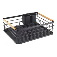 Kovový odkvapkávač na riad AVERO čierny