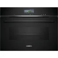 Siemens iQ700 Vstavaná kompaktná kombinovaná parná rúra 60 x 45 cm Čierna CS736G1B1