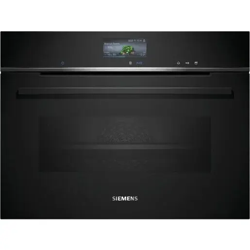 Siemens iQ700 Vstavaná kompaktná kombinovaná parná rúra 60 x 45 cm Čierna CS736G1B1