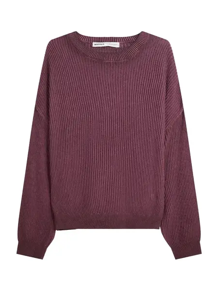 Bershka Sveter  vínovo červená