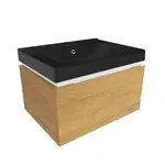 Kúpeľňová skrinka s umývadlom SAT Feel 60x30x46 cm dub medový mat SATFEEL60DMU1MB