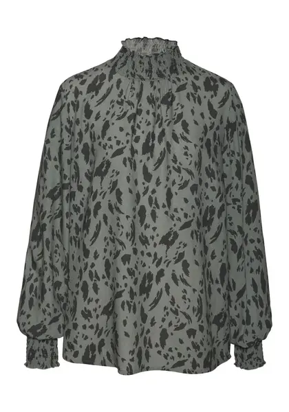 LASCANA Blúzka  zelená / tmavozelená