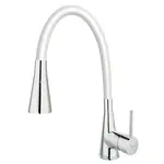 Drezová batéria Novaservis so silikónovým ramienkom biela / chróm 70720,0B