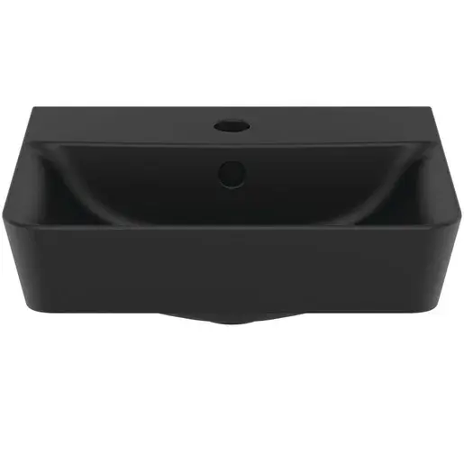 Umývadlo Ideal Standard Connect Air 40x34 cm černá otvor pre batériu vpravo E0307V3