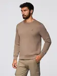Ombre Classic men's sweatshirt with round neckline - light brown