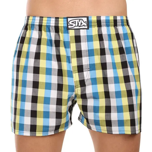 Styx Pánské trenky klasická guma nadrozměr vícebarevné (E1025) 3XL