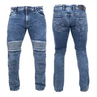 Pánské moto jeansy BOS Micas Acid Blue 34