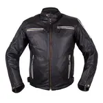 Kožená moto bunda W-TEC Helsin černo-bílá S