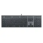 A4Tech FX50, Klávesnice CZ, klasická, nízkoprofilová typ drátová (USB), šedá