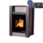 Kachle s výmenníkom AQUAFLAM VARIO LEND 11/5kW sivá, elektronická regulácia FLHSF34-071