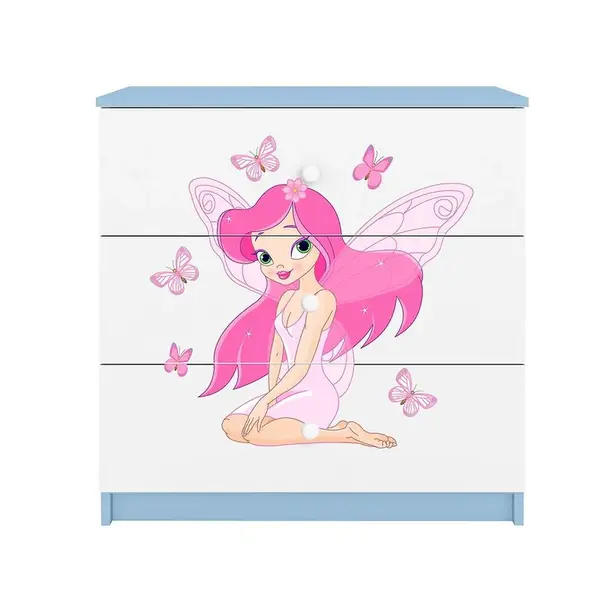 Dětská komoda Babydreams modrá - Víla 1
