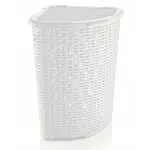 Kôš Katex rohový 52l rattan /biela/ 402x402x58