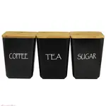 Súprava kuchynských nádob 3 ks čierna