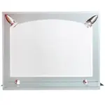 Kúpeľňové zrkadlo s nástennými svetlami a poličkou 198 67x54