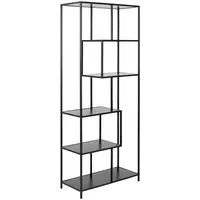 Regál ash black 185x77x35 cm