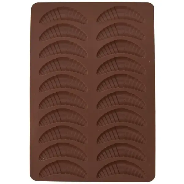 Silikonová forma rohlíčky velké hnědá
