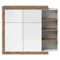 Komoda Sintra 45 2D2K dub samdal bílý/dub samdal bílý lesk