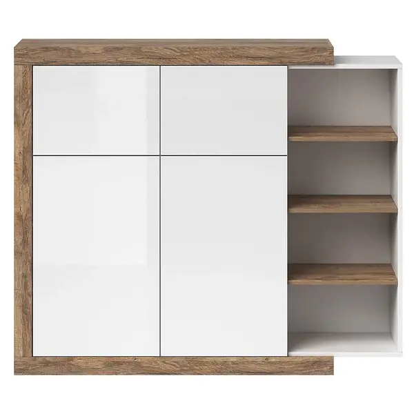 Komoda Sintra 45 2D2K dub samdal bílý/dub samdal bílý lesk