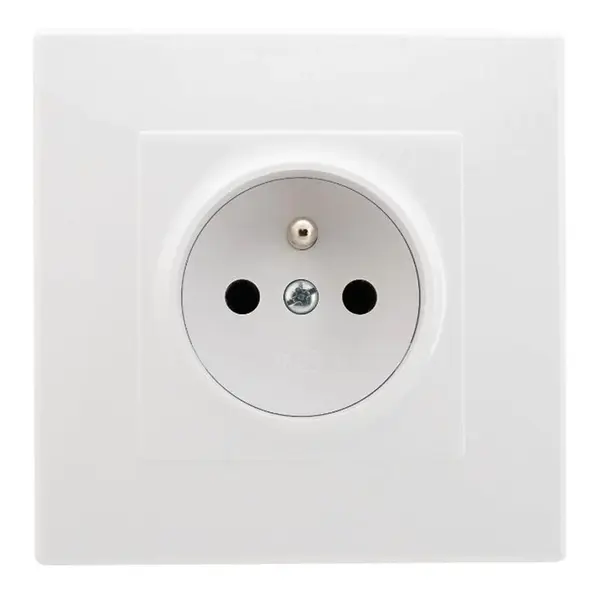 GP-1LZ Jednonásobná zásuvka s uzemnením biela