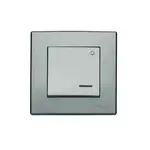 ŁP-6LS Tlačidlo zvončeka s podsvietením strieborná metalíza