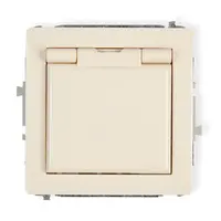 Zásuvka proti striekajúcej vode béžová D DGPB-1Z