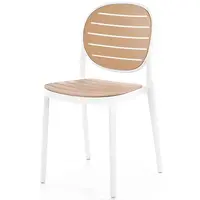 Židle K529 bílá/přírodní