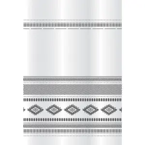 Závěs txt Etno černo/bílý 8178 Bisk