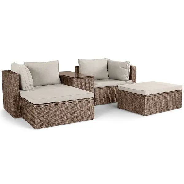 Zahradní sestava z umělého ratanu Centro 5 natural