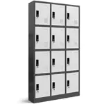 Skriňa Marcin kovová antracit/biela