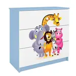 Detská komoda  Babydreams modrá – Zoo