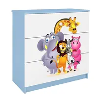 Detská komoda  Babydreams modrá – Zoo
