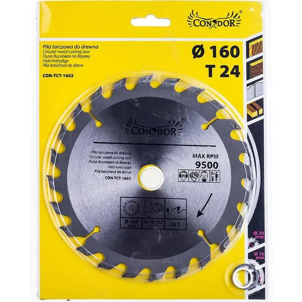 Pílový kotúč do dreva, 160 mm x 24 T, Drel