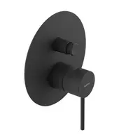 Sapho Ultramix - Baterie pod omítku, pro 2 spotřebiče, s tělesem, matná černá UT042B