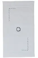 Koupelnová předložka SEHZADE 50x90 cm Bílá / stříbrná výšivka