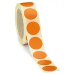 Samolepicí, značkovací kolečka Ø 20mm, oranžová, 500ks na roli