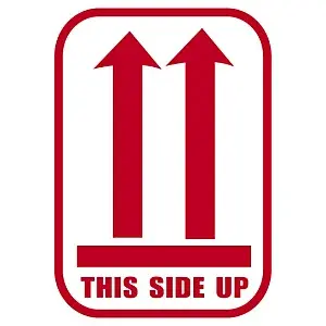 Výstražné etikety 74x105mm, ŠIPKY / THIS SIDE UP