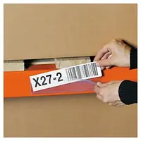 100 x Držák na štítky 25x100mm, samolepicí, na regály, včetně štítku