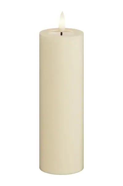 LED svíčka Deluxe Homeart Cream Bloklys 5 x 15 cm