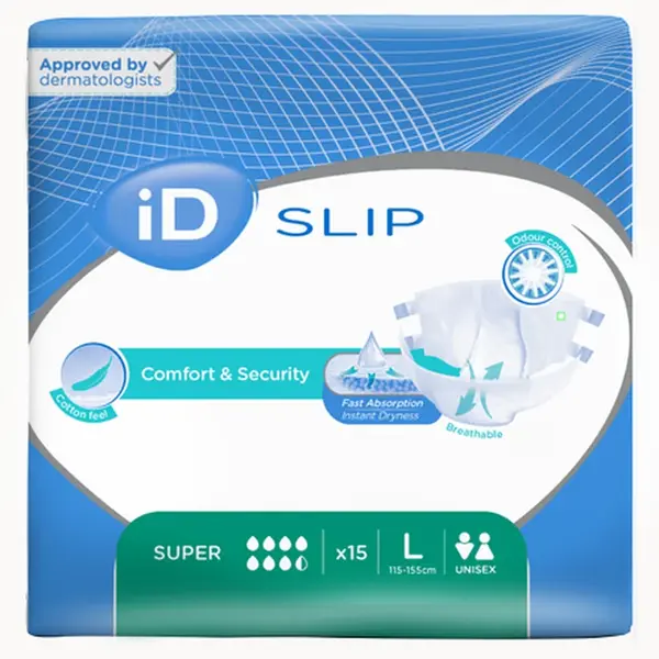iD Slip Large Super plenkové kalhotky s lepítky 15 ks
