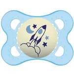 MAM Night 0m+ dudlík 1 ks modrý/raketa