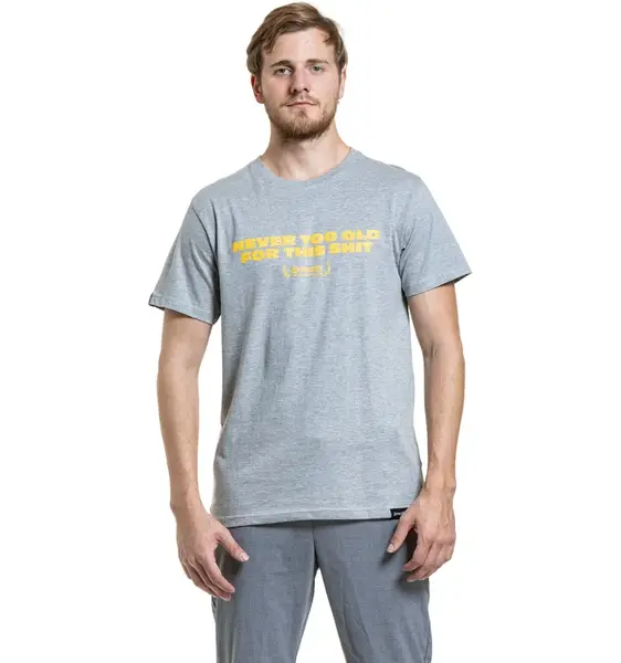 Meatfly pánské tričko Tomas Never Too Old Grey / Gold | Šedá | Velikost S | 100% bavlna