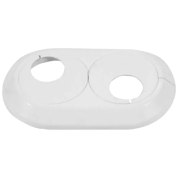 Dvojitá rozeta 18 mm biela