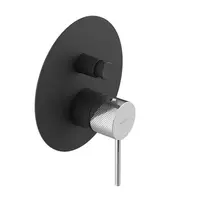 Sapho Ultrasan - Batéria pod omietku, na 2 spotrebiče, s telesom, matná čierna/chróm UT042VBC