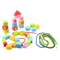 Jouéco dřevěné navlékací tvary 34ks 36m+