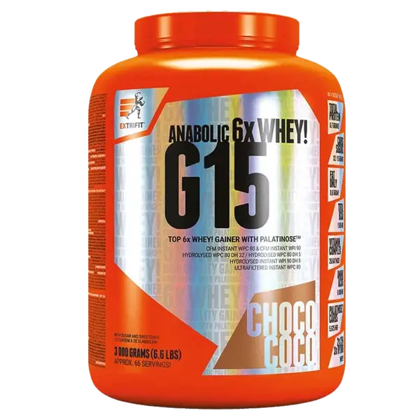 Extrifit G15 Anabolic Gainer 3kg - jahoda, banán