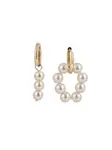 SOHI Náušnice 'Mishka'  zlatá / perlovo biela