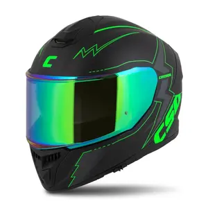 Moto přilba Cassida Integral GT 2.1 Flash černá matná/zelená fluo/tmavě šedá XXL (63-64)