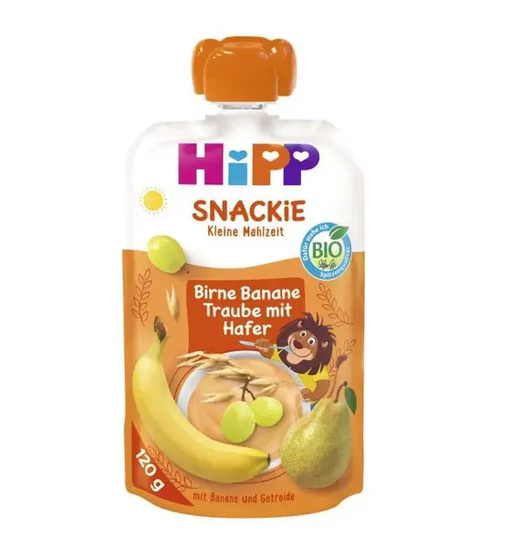 Hipp BIO SNACKIE hruška-banán-bílé hrozno-oves 120 g